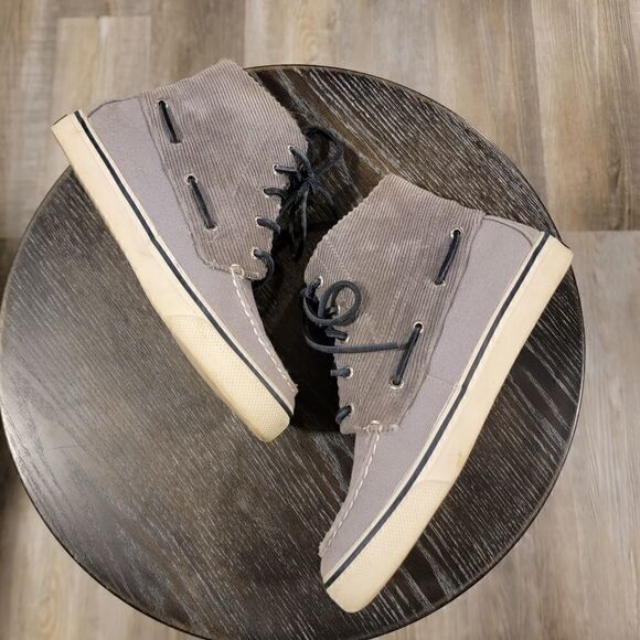 SPERRY TOP-SIDER CORDUROY ZIPPER ANKLE BOOT CANVAS size 7 - Picture 4 of 7